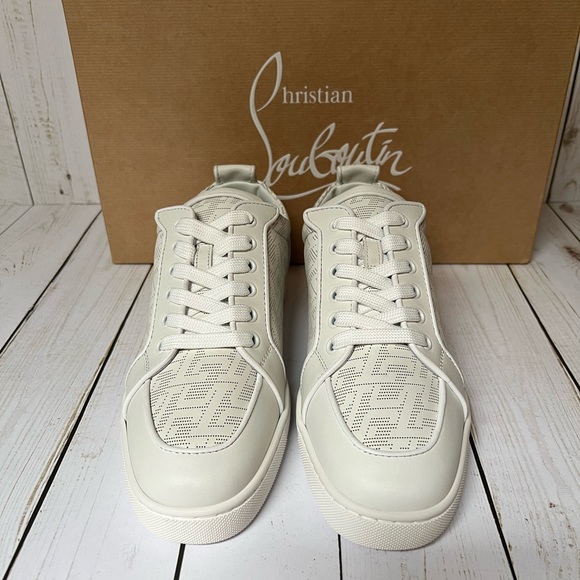Christian Louboutin Rantulow Orlato CL Monogram Leather Sneaker White Sz 39 / 6 - Picture 7 of 14